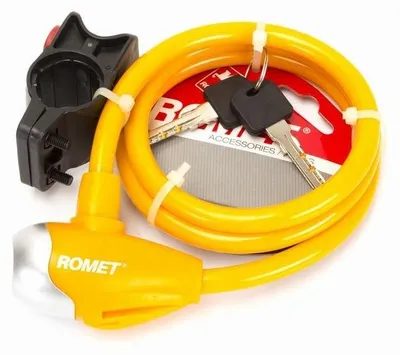 Image de Antivol de vélo ROMET SL576 10x1000 à clé rouge