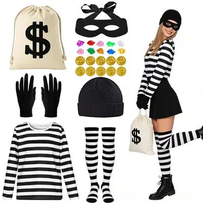 Immagine prodotto di Costume da rapinatore di banca per donna