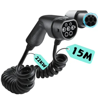 Produktbild von Loady Spiral Ladekabel Typ 2 bis Typ 2 - 22 kW - 15M - 3x32A Spiralladekabel Typ 2