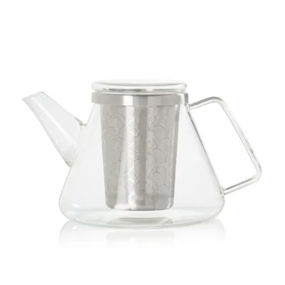 Zdjęcie produktu dla AdHoc AHM-TK49, Pojedynczy dzbanek, 1000 ml, Przezroczysty, Szkło, Stal nierdzewna, 125 mm, 15 cm