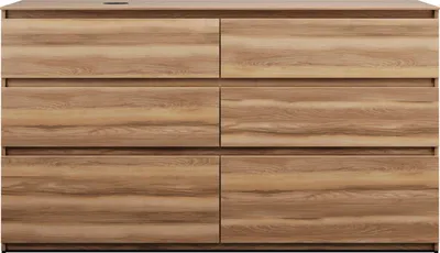 Produktbild von burgbad Lin20 Waschtischunterschrank inklusive Konsolenplatte, Beckenausschnitt links, 6 Auszüge, 1602x487x900mm, SGIG160LF5357