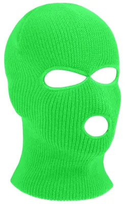 Produktbild von Sturmhaube 3-Loch/2-Loch Gestrickt Fluoreszierendes Grün Einheitsgröße
