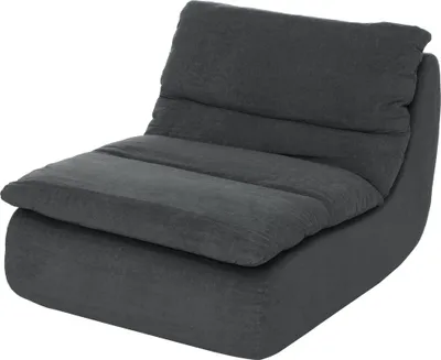 Produktbild von Schaumstoff-Bodensessel, Liegesessel, Lounge-Sessel für Wohnzimmer, Schlafzimmer, Grau