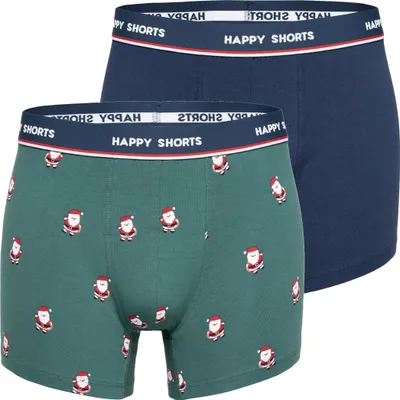 Produktbild von Happy Shorts Herren Retro Pants 2-Pack Christmas - Santas - Größe XL