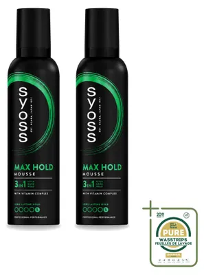 Obrázek produktu pro 2 kusy pěny na vlasy Syoss Keratin – 250 ml – balení