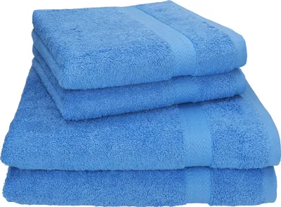 Produktbild von Betz 4-tlg. Handtuch-Set PREMIUM - 2 Liegetücher 2 Handtücher 100% Baumwolle  Farbe: hellblau