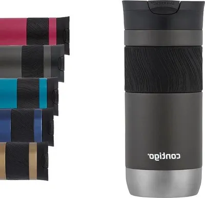 Image de Mug isotherme - Acier - Mug à emporter pour café - 100 % étanche - Sans BPA - 470 ml - Garde au chaud pendant 6 heures