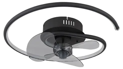 Produktbild von LED Deckenventilator, Fernbedienung, schwarz, CCT, D 45 cm