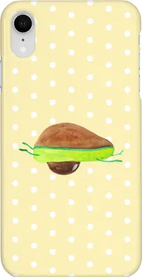 Produktbild von Mr. & Mrs. Panda Iphone XR Handyhülle Avocado Yoga - Gelb Pastell - Geschenk, Humor, Bauch, Hilfe, Handy Case, Haha, Sport, Premium Kunststoff