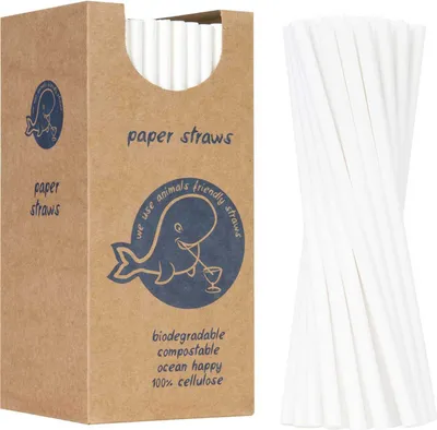 Immagine prodotto di Cannucce di carta ecologicaCannucce di carta 6/205 mm - bianco 250 pz.