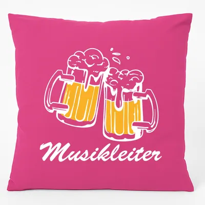 Produktbild von Huuraa Kissen Musikleiter Spielmannszug 40x40cm mit Füllung Fuchsia Baumwolle Dekokissen Geschenkidee