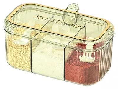 Image de Boîte de rangement avec 4 compartiments et couvercle hermétique