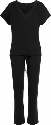 Produktbild von LASCANA Pyjama 2 -teilig schwarz Größe 32/34