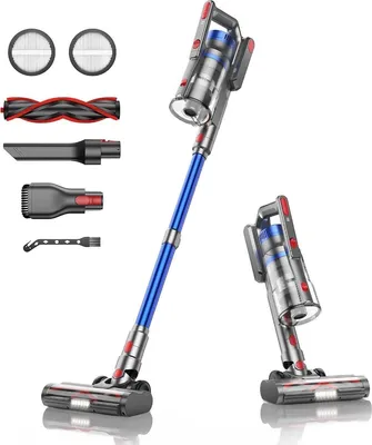 Immagine prodotto di Aspirapolvere a batteria – Senza sacchetto – Blu – Aspirapolvere portatile e aspirapolvere Deluxe Steel – 36KPA