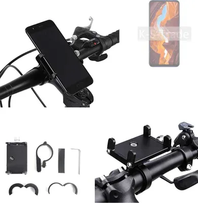 Produktbild von K-S-Trade Handyhalterung für das Fahrrad kompatibel mit Wiko 10 Halter Lenkstange Fahrradhalterung Motorrad Bike Mount Befestigung Smartphone Handy