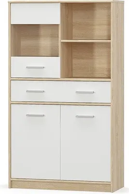 Produktbild von Kondela Vitrine Teyo 2D1W1S/80 - Dub-Sonoma / Weiß