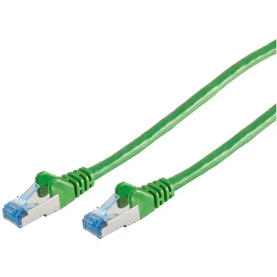 Imagen del producto de Cable de conexión Cat6A, blindado (S/FTP), con cableado interno paralelo (PIMF), color verde, 5 metros
