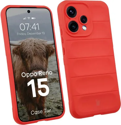 Produktbild von Robuste Handyhülle für Oppo Reno 15, Bizon Case Tur, Rot