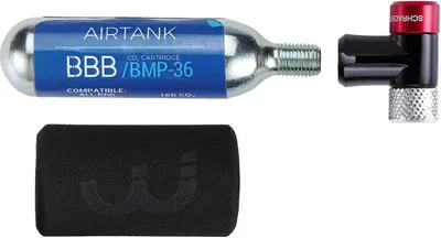 Produktbild von BBB Cycling AirSpeed, CO2-Pumpe, Schwarz, Rot, Silber