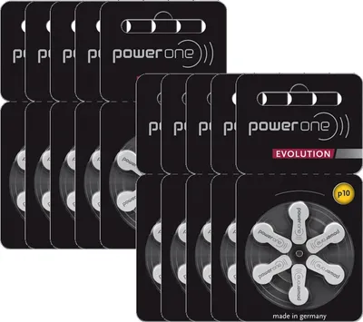 Produktbild von Varta 10x Power One EVOLUTION Gr. 10 Hörgerätebatterien 1,45 V 6er Blister PR70 Gelb p10
