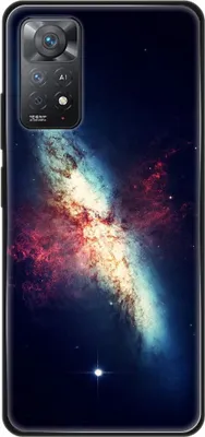 Produktbild von König Design Hülle kompatibel mit Xiaomi Redmi Note 11E Pro Kunststoff Soft Handyhülle - Handy Case Galaxie