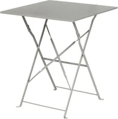 Produktbild von Bolero quadratischer klappbarer Terrassentisch Stahl grau 60cm