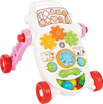 Produktbild von Lauflernwagen mit Soundeffekten, Lauflernhilfe mit Spielzeugzubehör, Babywalker pink