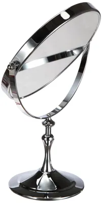 Image de Miroir de maquillage rotatif à 360°, chromé, avec grossissement 10x