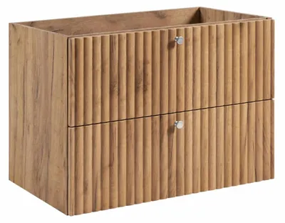 Immagine prodotto di Mobile sospeso per bagno con foro per lavabo, 80 cm, finitura "Eiche Craft Gold", Immagine generata dall'IA