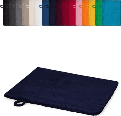 Produktbild von Waschhandschuh 15x21 cm Waschlappen 100% Baumwolle, Farbe: Dunkelblau