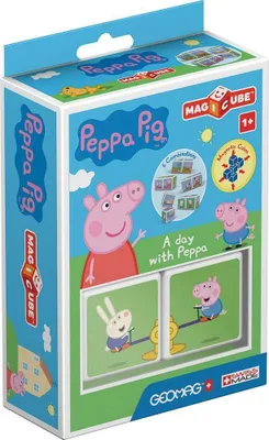 Obrázek produktu pro GEOMAG MagiCube Peppa Pig / Peppa Pig - Den s Peppou - magnetick kostky 2el. G048