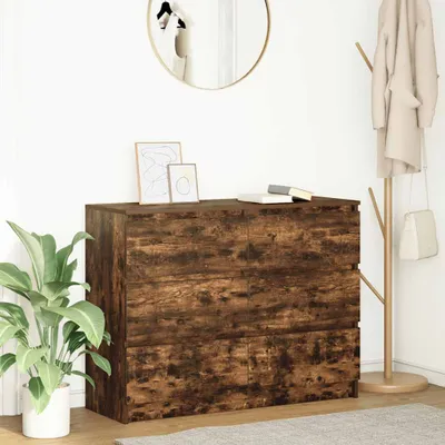 Produktbild von vidaXL Sideboard Räuchereiche 100x35x76 cm Holzwerkstoff