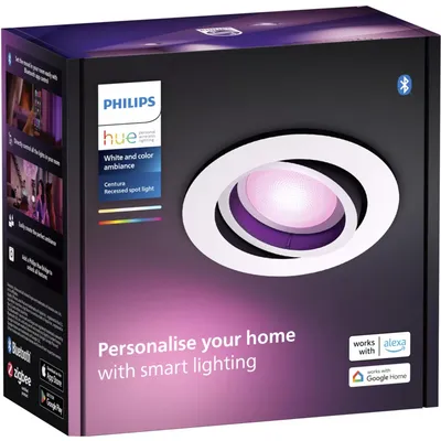 Produktbild von Philips Hue White and Color ambiance Centura Einbauspot, Bluetooth/Zigbee, Weiß, LED, Multi, 2000 K, 6500 K