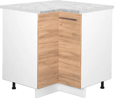 Produktbild von Eckunterschrank Vicco Fame-Line Goldkraft Eiche 80.5 cm , AP Marmor, Model 45530