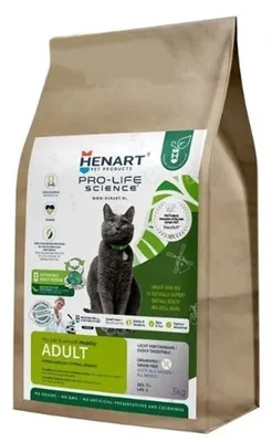 Imagen del producto de HENART, alimento para gatos adultos, con huevo y membrana del huevo, 3 kg