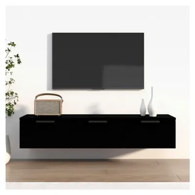 Produktbild von Hängeschrank Schwarz 102x30x20 cm Holzwerkstoff