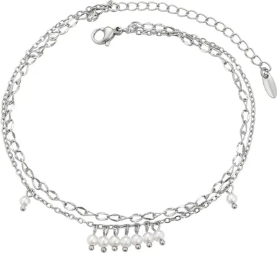 Image de Bracelet de cheville Joella pour femme - argent, taille unique