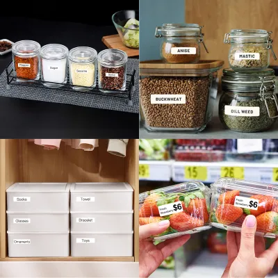 Obrázok produktu pre AIMO Termálna tlač štítkov papiera Roll pre Q30 Label Maker Termálna tlačiareň pre tlač lepiaceho štítku Vodotesný olej-dôkaz čiarový kód Cena Názov prázdny 12mm * 22mm biely