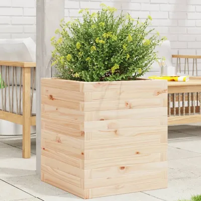 Image de Maison Exclusive - Jardinière 40x40x46 cm bois de pin massif
