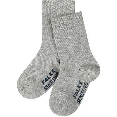 Image de Chaussettes pour bébé FALKE Sensitive, couleur gris clair, taille 74/80