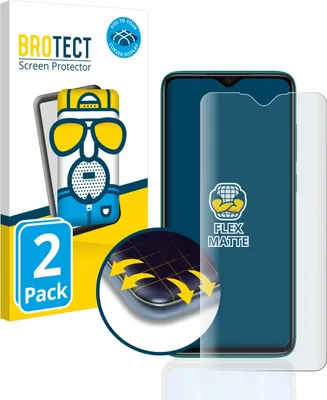 Produktbild von 2x BROTECT Fullscreen Schutzfolie für Xiaomi Redmi Note 8 Pro Displayschutz Folie Fullcover Matt Entspiegelungsfolie