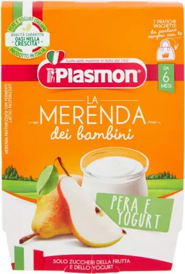 Produktbild von Plasmon La Merenda Dei Bambini Sapori Di Natura Pera Yogurt Asettico 2x120gr