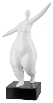 Produktbild von Casablanca by Gilde Dekofigur Skulptur Lady weiß glänzend H. 37 cm,52414