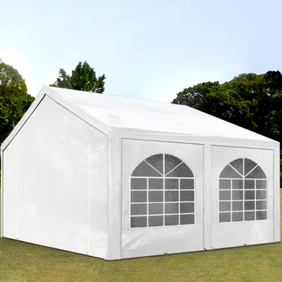 Produktbild von TOOLPORT Hochwertiges Partyzelt 3x5 m Pavillon Zelt PE Plane 450 N Gartenzelt Festzelt Wasserdicht weiß
