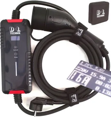 Produktbild von Ladegerät Wallbox Ladekabel 5m Typ2 mobil Ladestation ElektroPKW Ladegerät 55861