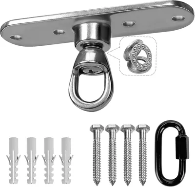 Produktbild von Deckenhaken 360 Grad drehbar, 380 kg Belastung, Edelstahl 304, für Schaukel