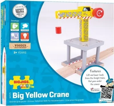 Image de Bigjigs Rail Big Crane Yellow