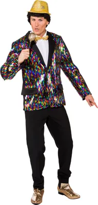 Produktbild von O7831-48-50 bunt Herren Pailletten Sakko-Jackett Disco Jacke Gr.48-50