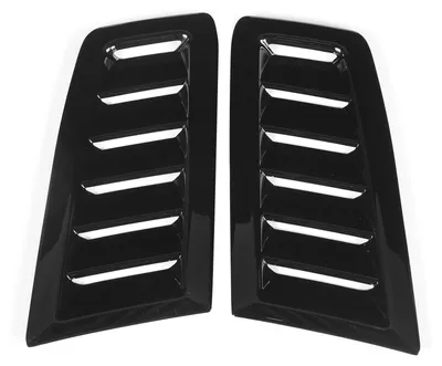 Image de Paire de grilles d'aération avant de style Focus RS MK2, universelles, pour remplacer les grilles existantes. Finition noire brillante