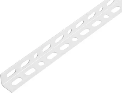 Produktbild von Conceptor Winkelprofil gelocht weiß 15x15x1 mm, 1m